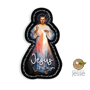 Divine Mercy Jesus Sticker | Jesus I trust in You| Catholic | confirmation | first communion