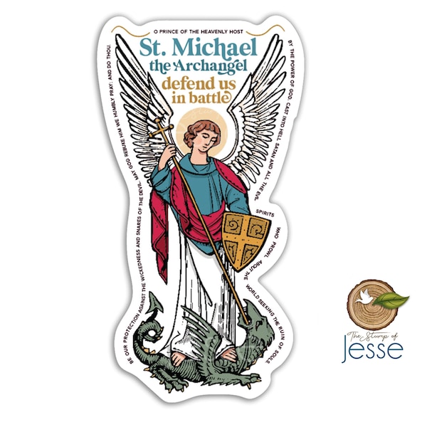 St. Michael the Archangel waterproof sticker | Catholic sticker | Catholic gift | Patron Saint | Confirmation