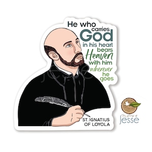 St. Ignatius of Loyola Waterproof Sticker | Confirmation gift | Catholic gift | San Ignacio de Loyola | Jesuit | Ad Majorem Dei Gloriam |