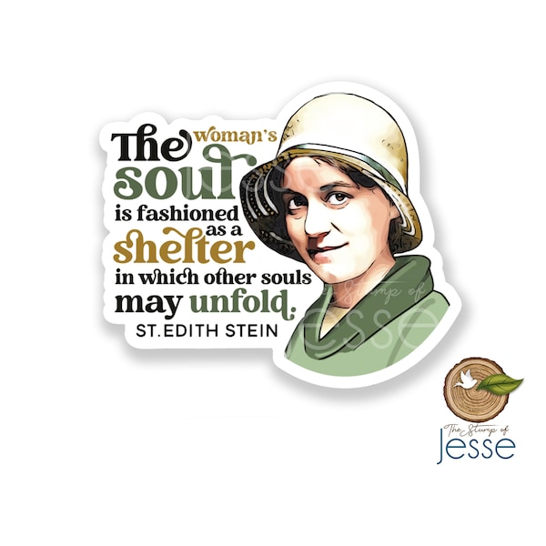 St. Edith Stein Waterproof sticker | St. Benedicta of the Cross | Gift for Catholics | Catholic Stickers | Confirmation | Patron Saint