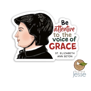 St. Elizabeth Ann Seton Waterproof Vinyl Sticker | Catholic Sticker | Catholic gift | Confirmation gift| Education | Patron Saint
