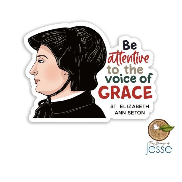 St. Elizabeth Ann Seton Waterproof Vinyl Sticker | Catholic Sticker | Catholic gift | Confirmation gift| Education | Patron Saint