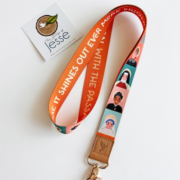Women Saints Lanyard - Holiness never goes out of fashion - Catholic lanyard for teachers
