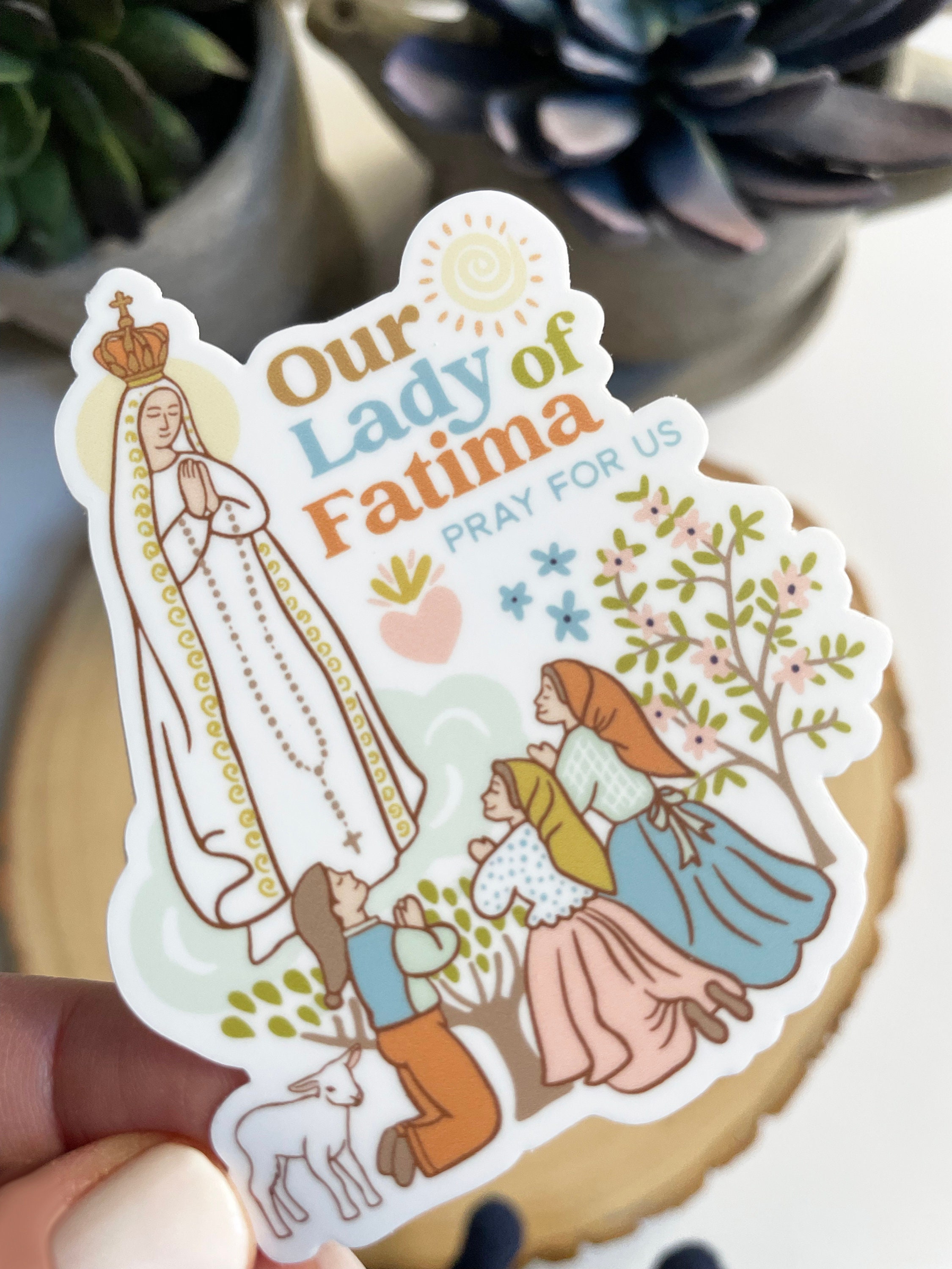 Fatima Sticker Our Lady of Fatima Waterproof Sticker | Catholic Gift | Nuestra Senora ...