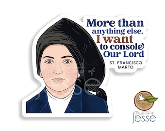 St. Francisco Marto Waterproof Sticker | Our Lady of Fatima | Patron Saint | Catholic Sticker | Confirmation gift | Francisco Marto