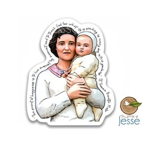 Saint Gianna Beretta Molla Sticker | Catholic Decor| Pro-life ...