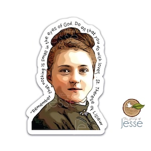 St. Therese of Lisieux waterproof sticker | Catholic gift | Confirmation | Patron Saint | The Little Flower