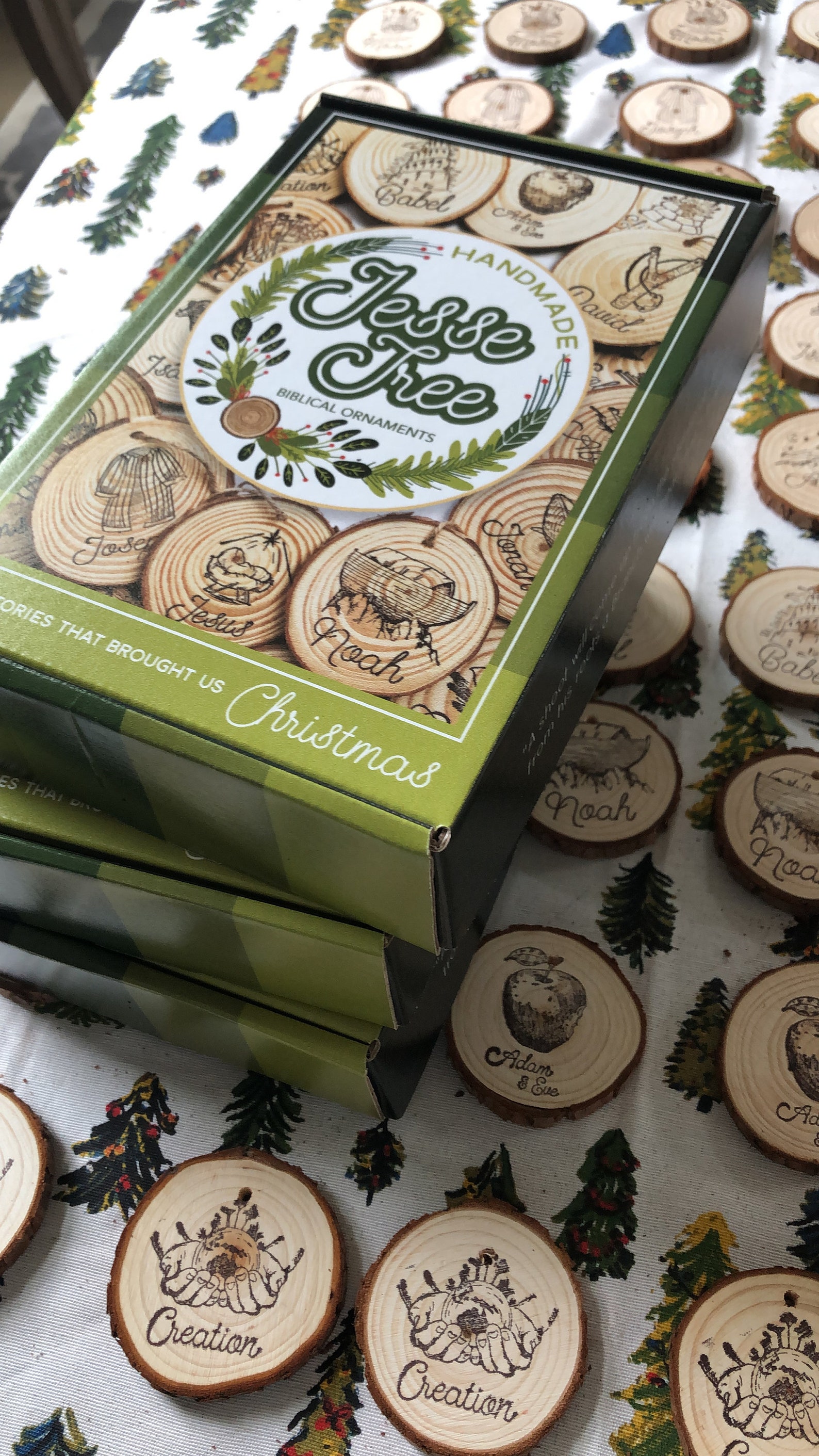 The jesse tree advent calendar christmas ornaments etsy