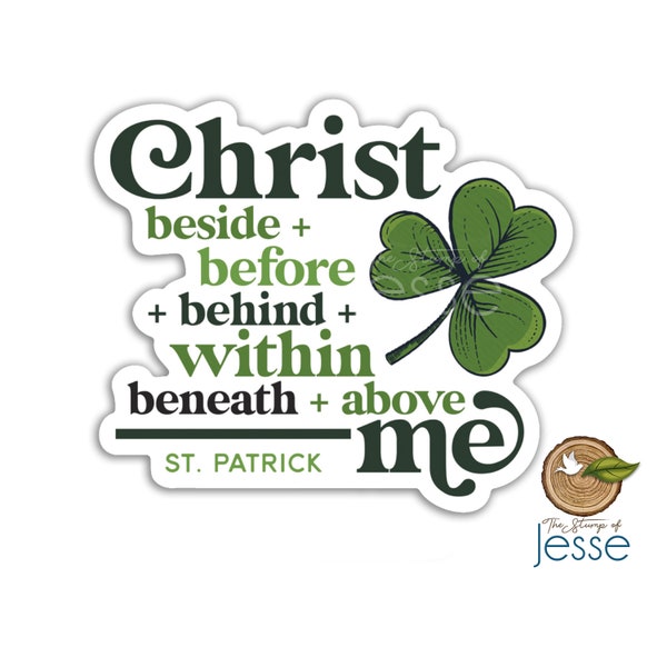 St. Patrick waterproof Sticker | Catholic Sticker | Patron Saint | Confirmation | Catholic gift | San Patricio