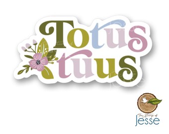 Totus tuus sticker | vinyl sticker | catholic sticker | John Paul II | Catholic decor | gift | waterproof | Totally yours | Todo tuyo Maria