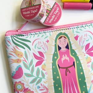 Our Lady of Guadalupe Pouch | Catholic gift | First Communion gift | Confirmation gift | Pencil Pouch | Chapel Veil bag