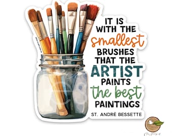 St. Andre Bessette Waterproof Sticker | Catholic Sticker | Catholic gift | Confirmation gift | Humility | God's door keeper