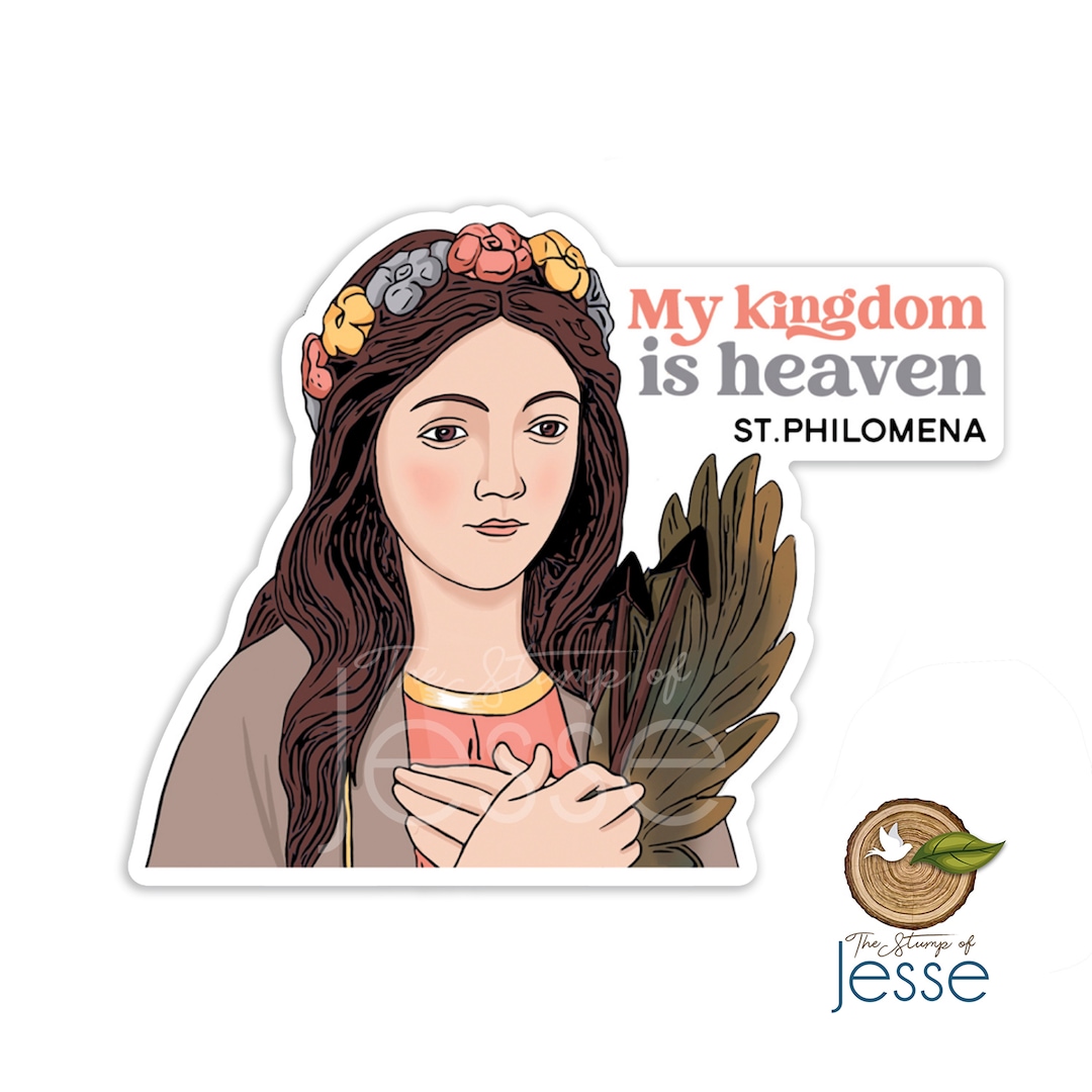 St. Philomena Waterproof Sticker Catholic Gift Confirmation Gift Patron