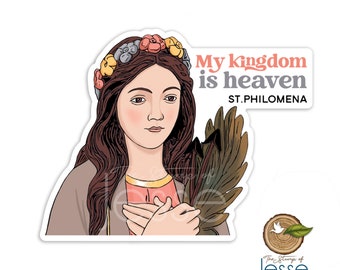 St. Philomena Waterproof Sticker | Catholic gift | Confirmation gift | Patron Saint | Santa Filomena