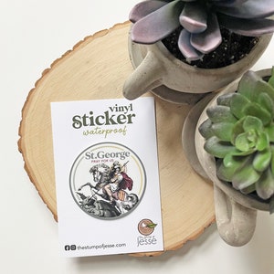 St. George Waterproof Vinyl Sticker | Catholic Sticker | Waterproof ...
