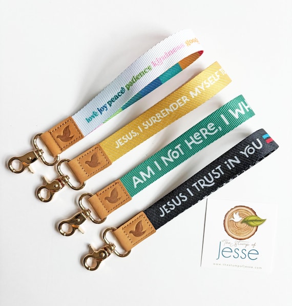 Catholic wristlets keychains | Jesus I trust in You | Jesus I surrender | Fruits of the Holy Spirit | Our Lady of Guadalupe