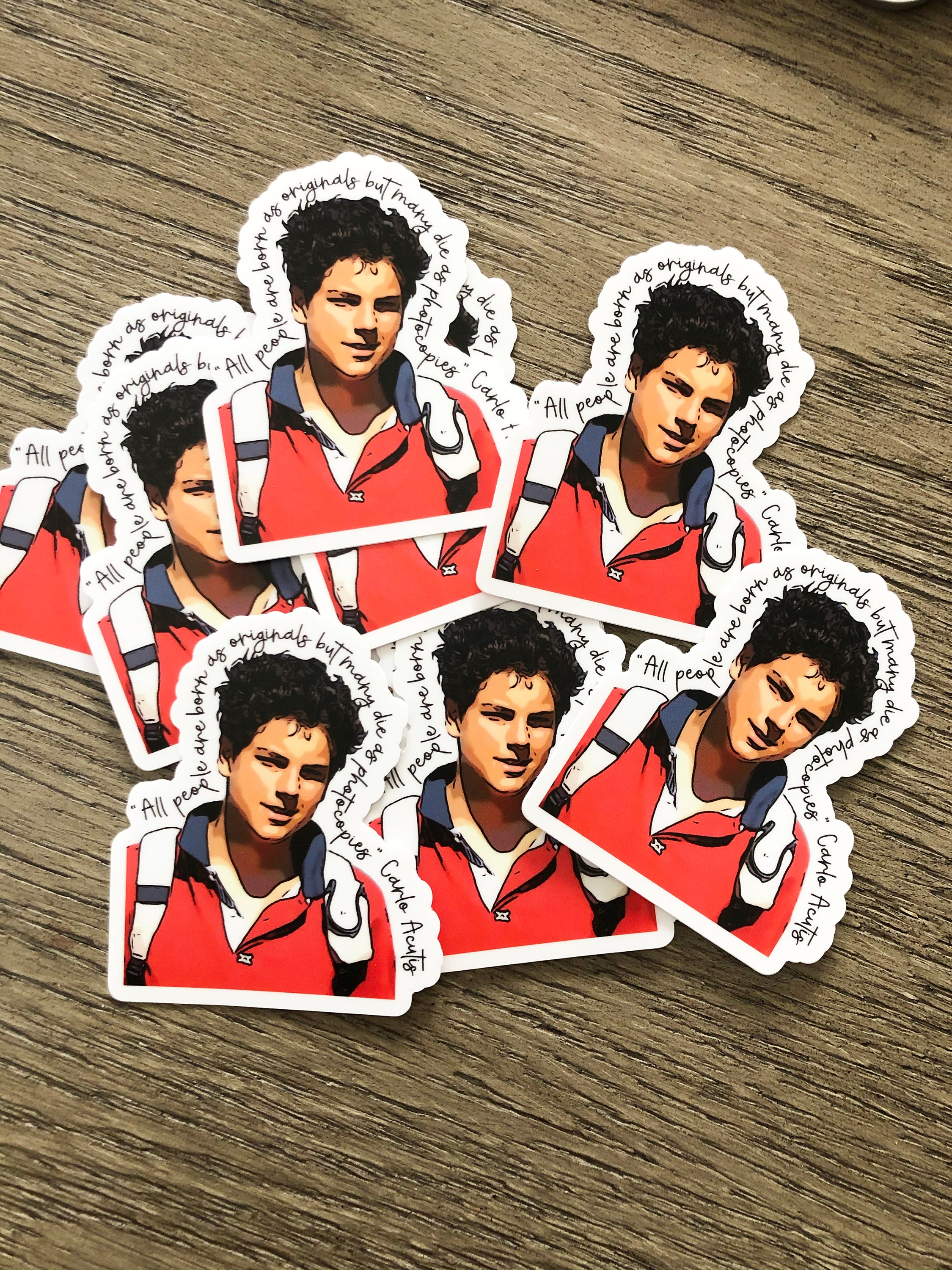 Carlo Acutis Sticker All People Are Born as Originals | Etsy