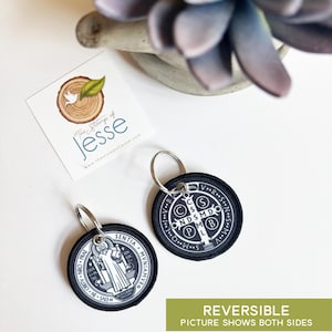St. Benedict Medal Woven Keychain | Catholic keychain | Catholic gift