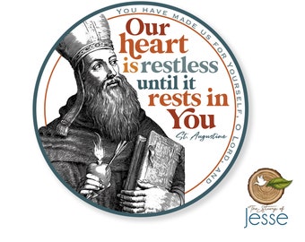St. Augustine Waterproof vinyl sticker | Catholic sticker | Catholic gift | Patron Saint