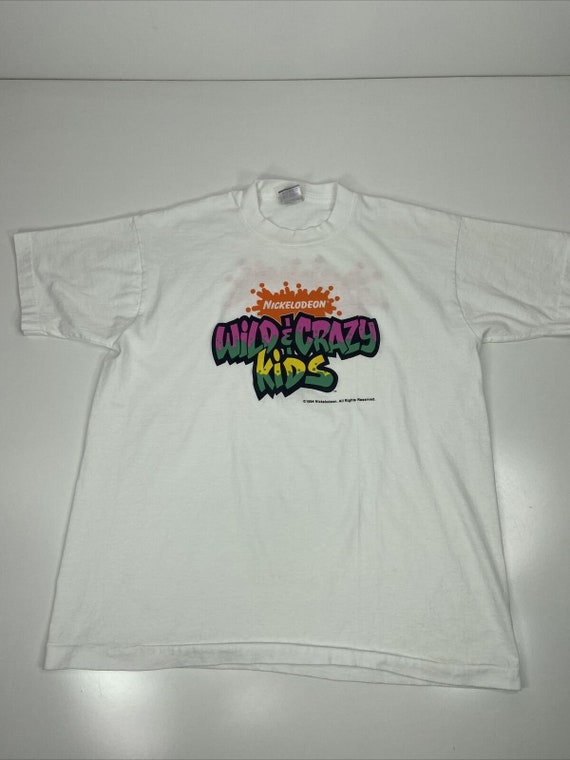 Vintage Nikelodeon Wild and Crazy Kids T-Shirt Whi