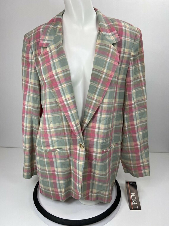 Vintage NWT’s Koret Blazer 1990's NWT's Pink Plaid