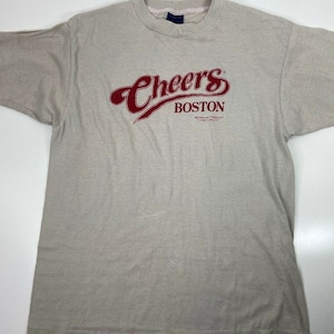 Vintage Cheers Boston Paramount Pictures T-shirt Light Gray Size XL 1980’s USA
