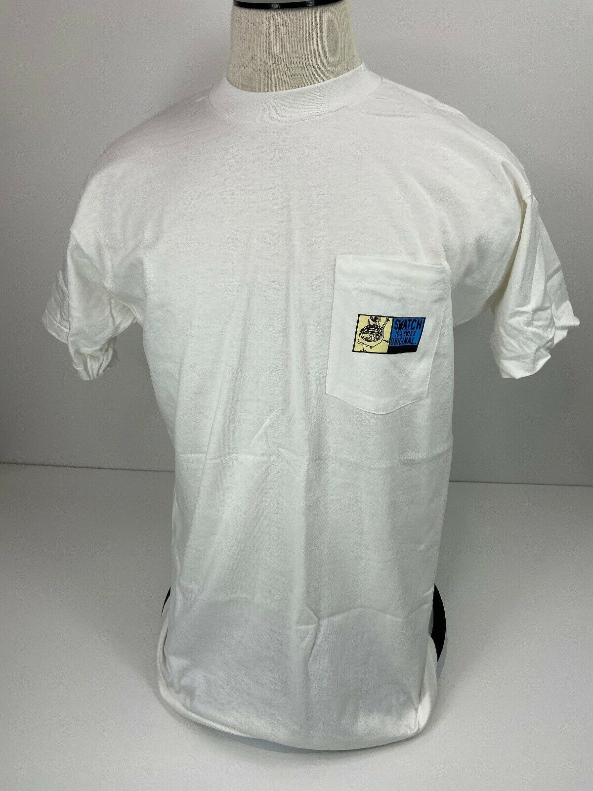 Vintage SWATCH White T-shirt Size XL Watch Graphic Single Stitch USA ...