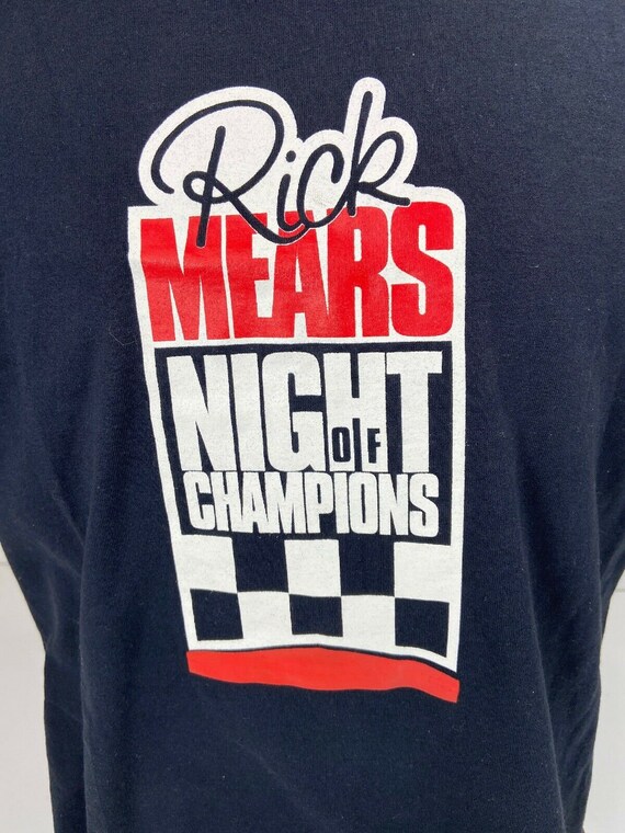 Vintage Rick Mears Night Of Champions Black T-shi… - image 2