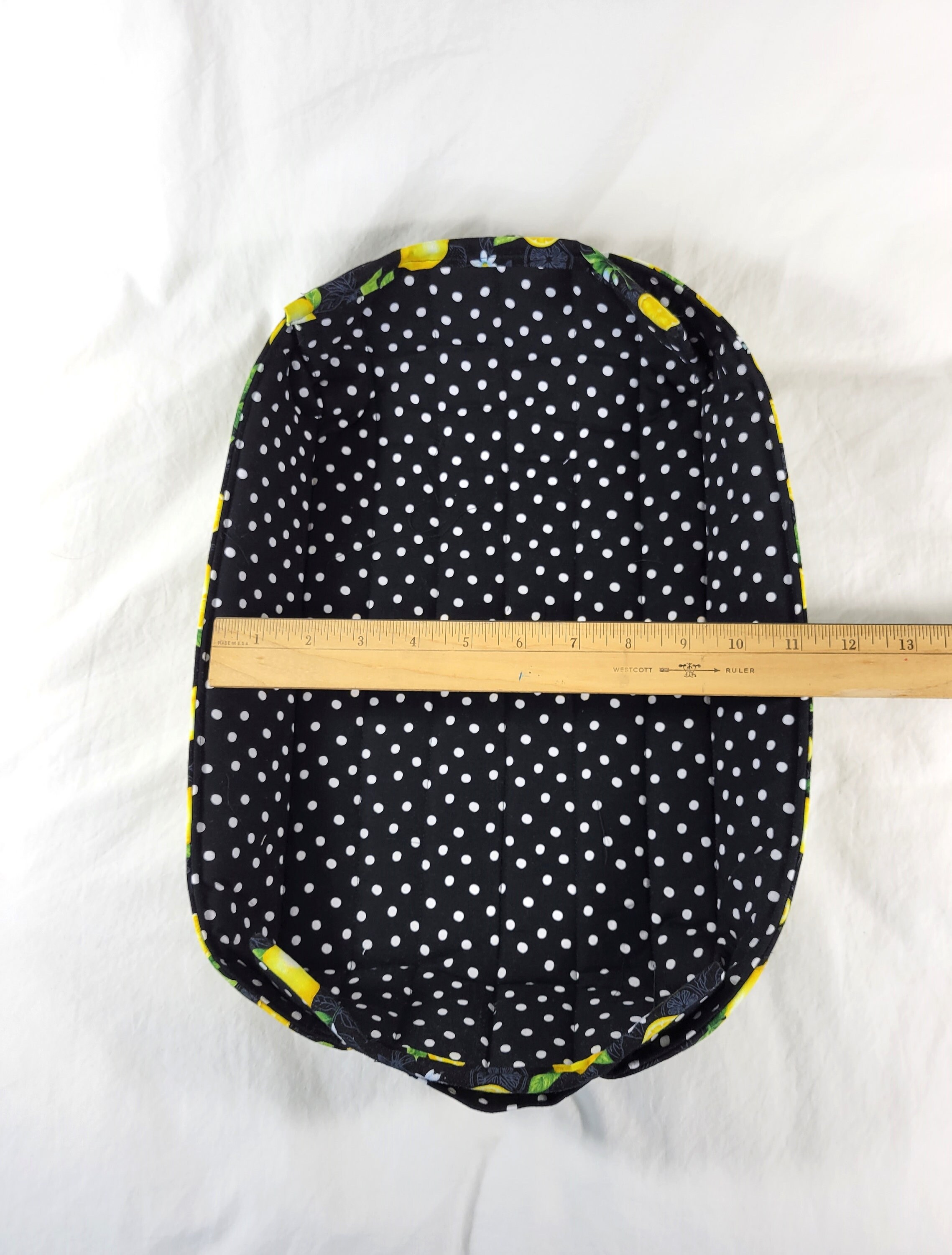Lemons and Polka Dot Hot Dish Holder Quilted and Insulated Etsy