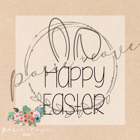 Ai Png Hoppy Easter With Bunny Ears Pdf Svg Eps Dxf. Jpg