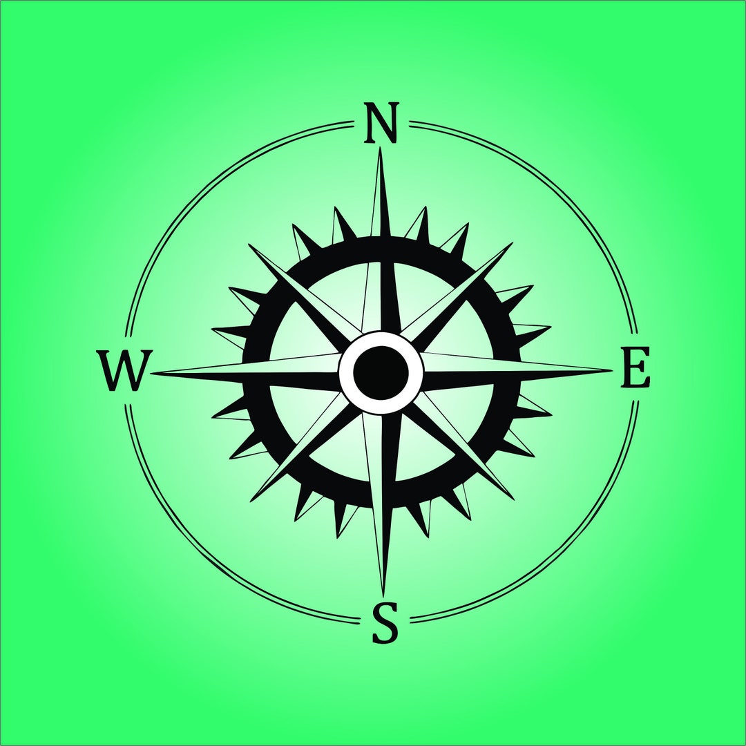 Compass Nautical Compass Boat Decal. Free Shipping. Etsy