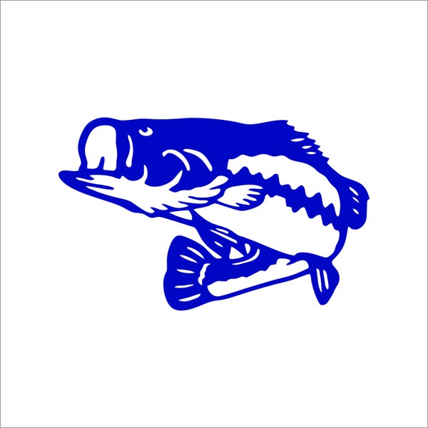 BASS FISH Decal.  Free Shipping.