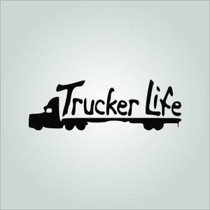 Calcomanía con el logotipo de Trucker Life. Envío gratis.