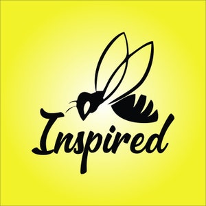 BEE INSPIRED (honey bee) Decal.  Free Shipping.