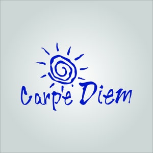 Decalque de vinil CARPE DIEM. Frete grátis.