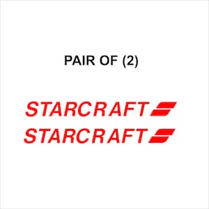 STARCRAFT boat logo Decal.  Free Shipping.