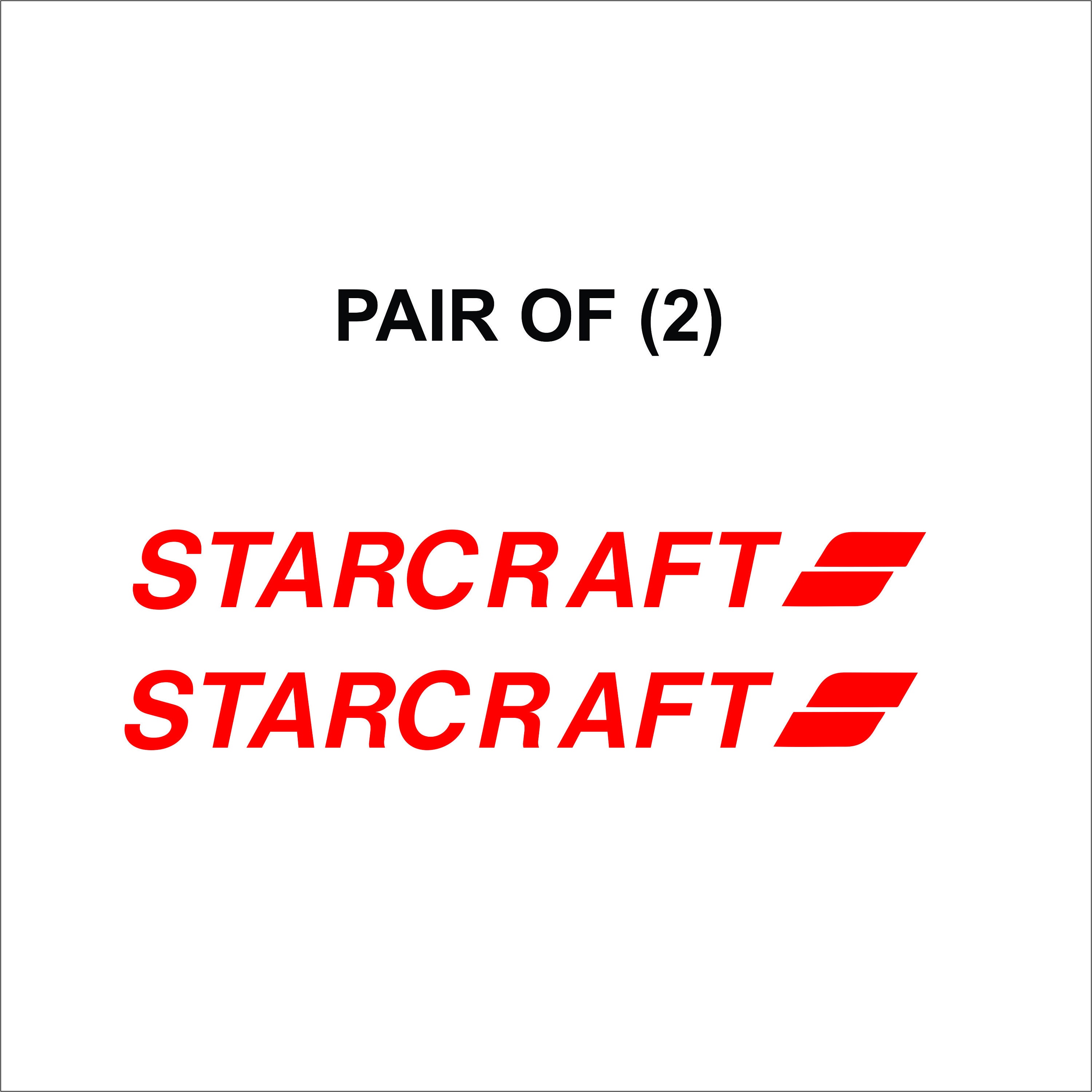  Pair of Starcraft Boats Compatible Replacement Decals