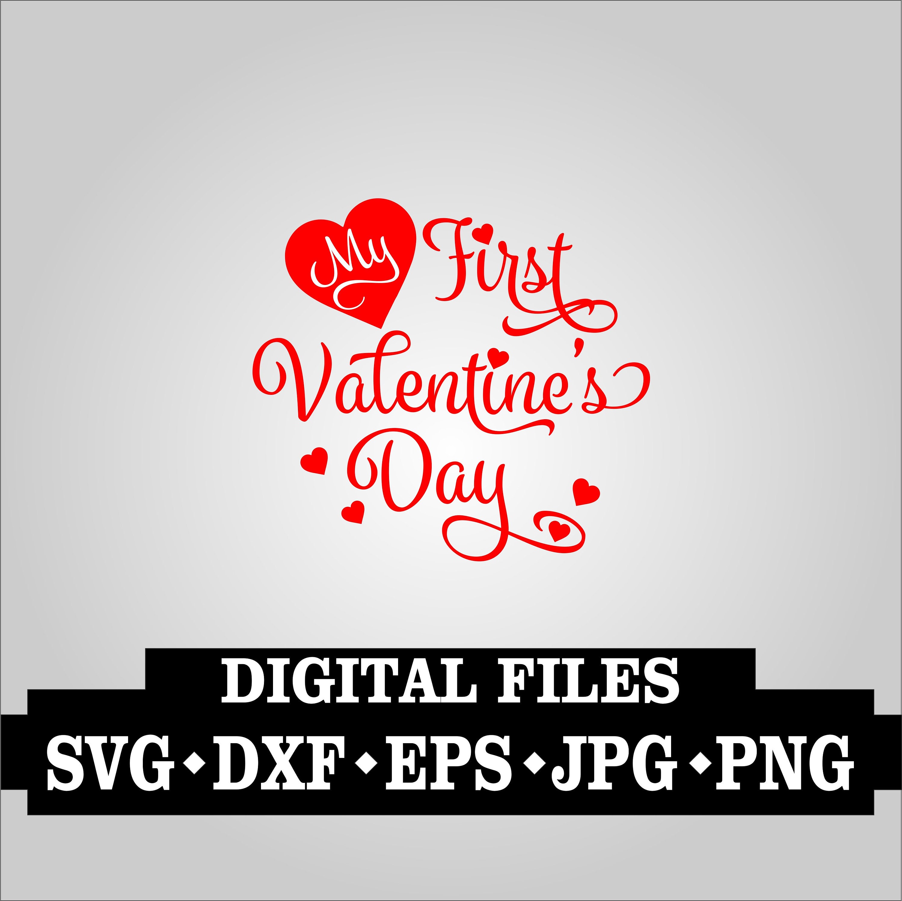 My First Valentines Day SVG Cut File Silhouette Cricut SVG | Etsy