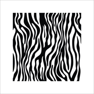 Op de afbeelding: Zwart-wit zebraprint patroon. Het patroon bestaat uit golvende lijnen.