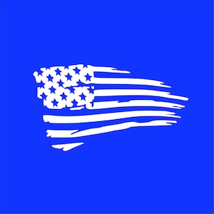 AMERICAN FLAG ~ TATTERED ~ Decal.  Free Shipping.