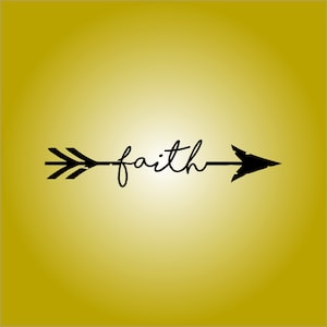 FAITH mit Pfeil Aufkleber. Kostenloser Versand.