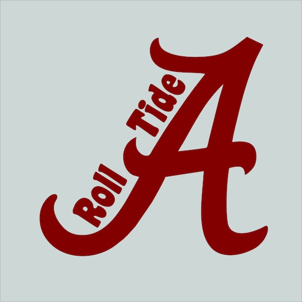 ALABAMA ROLL TIDE A Decal.  Free Shipping.