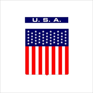 Reproduced FLAG metal plaque replacement Decals.  Free Shipping.