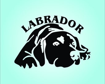 LABRADOR Retriever hond sticker. Geen verzendkosten.