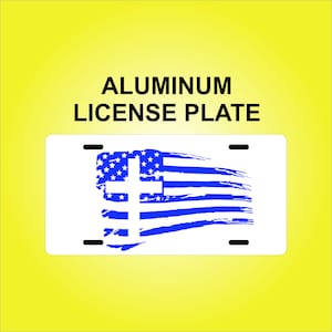 AMERICAN FLAG Tattered with Cross License Plate.   Free Shipping!