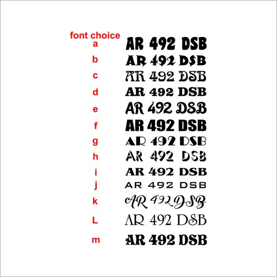 Boat Registration Number Decals Package of 2. PLEASE send your NUMBERS in the note section or message me.  Free Shipping.