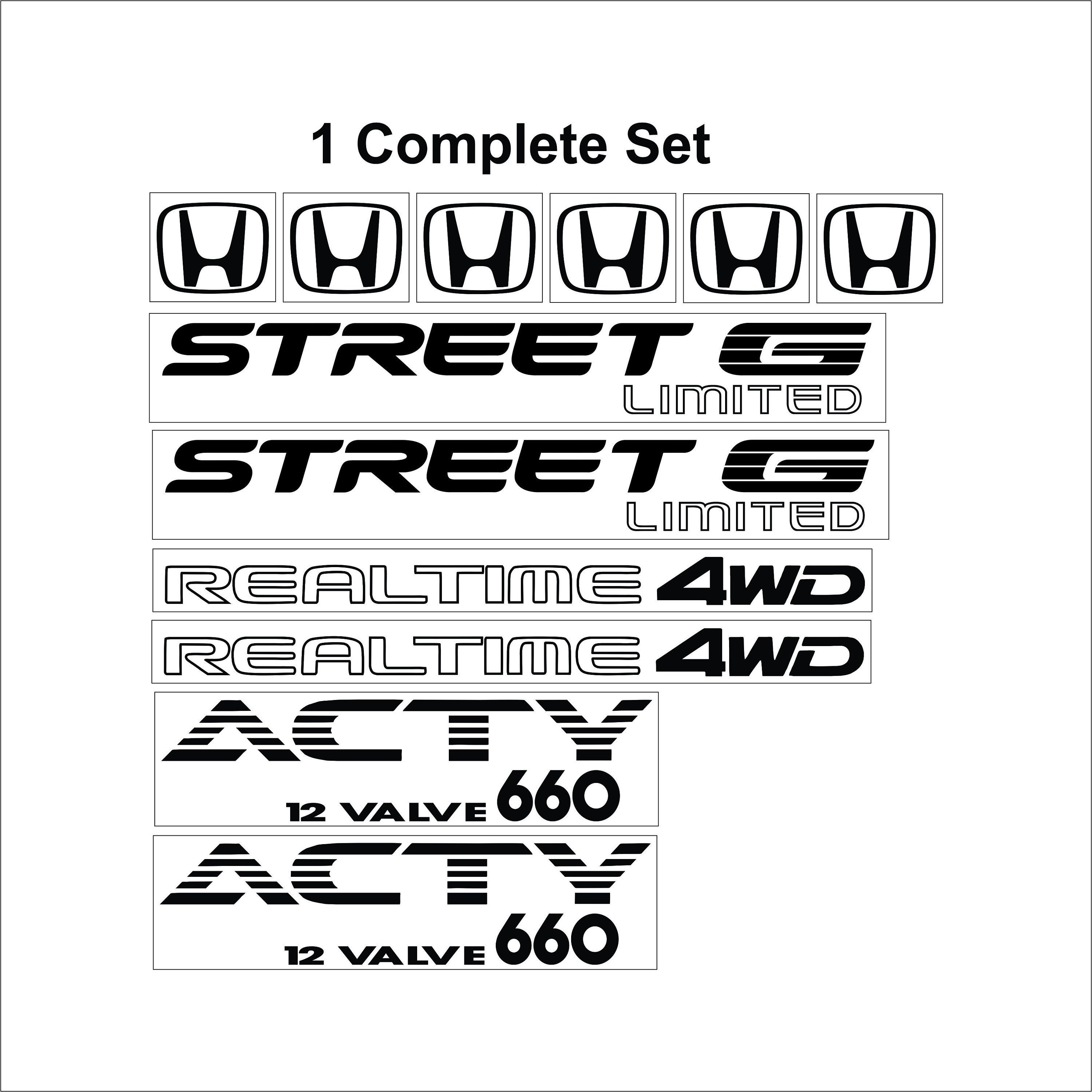 HONDA ACTY Real Time Street G Mini Truck decals Complete Set. Etsy