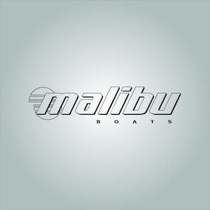 MALIBU boat logo Decal.  Free Shipping.