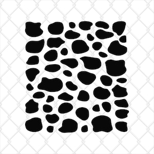 牛の斑点 SVG カット ファイル、シルエット、クリカット、SVG デジタル ファイル 引用句クリップアート、ベクター dxf、jpg、png、eps、svg