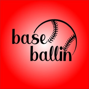 BASE BALLIN Fun ~ Base Ball Decal.  Free Shipping.